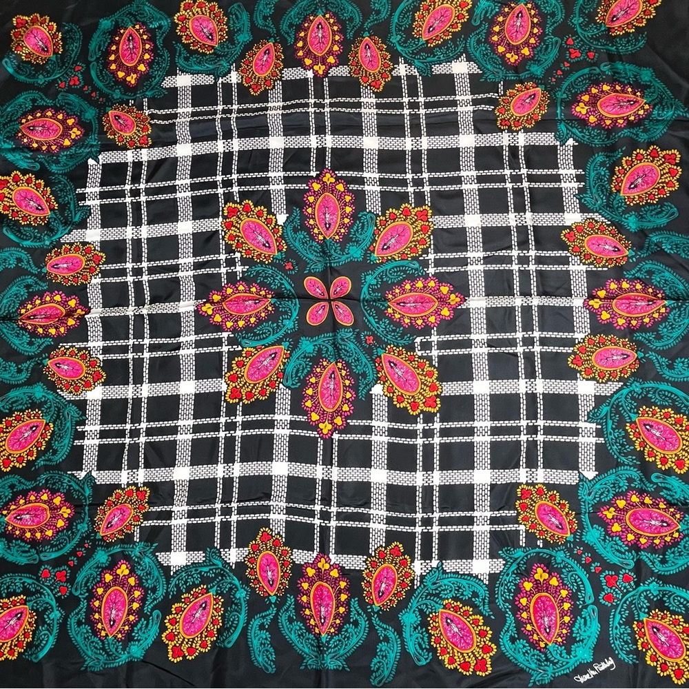 Diane Von Fürstenberg Plaid Paisley Scarf